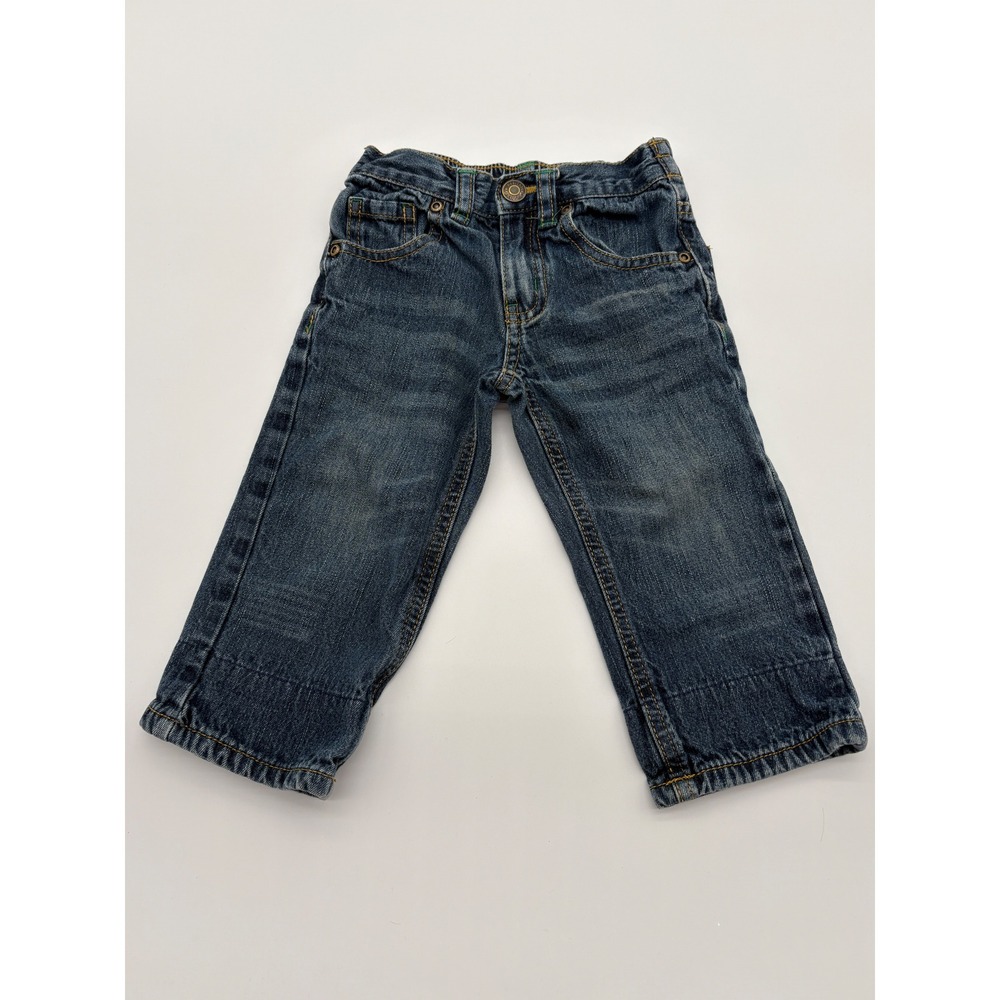 Vintage Healthtex Jeans Toddler Boys 18M Blue Excellent Elastic Back Denim